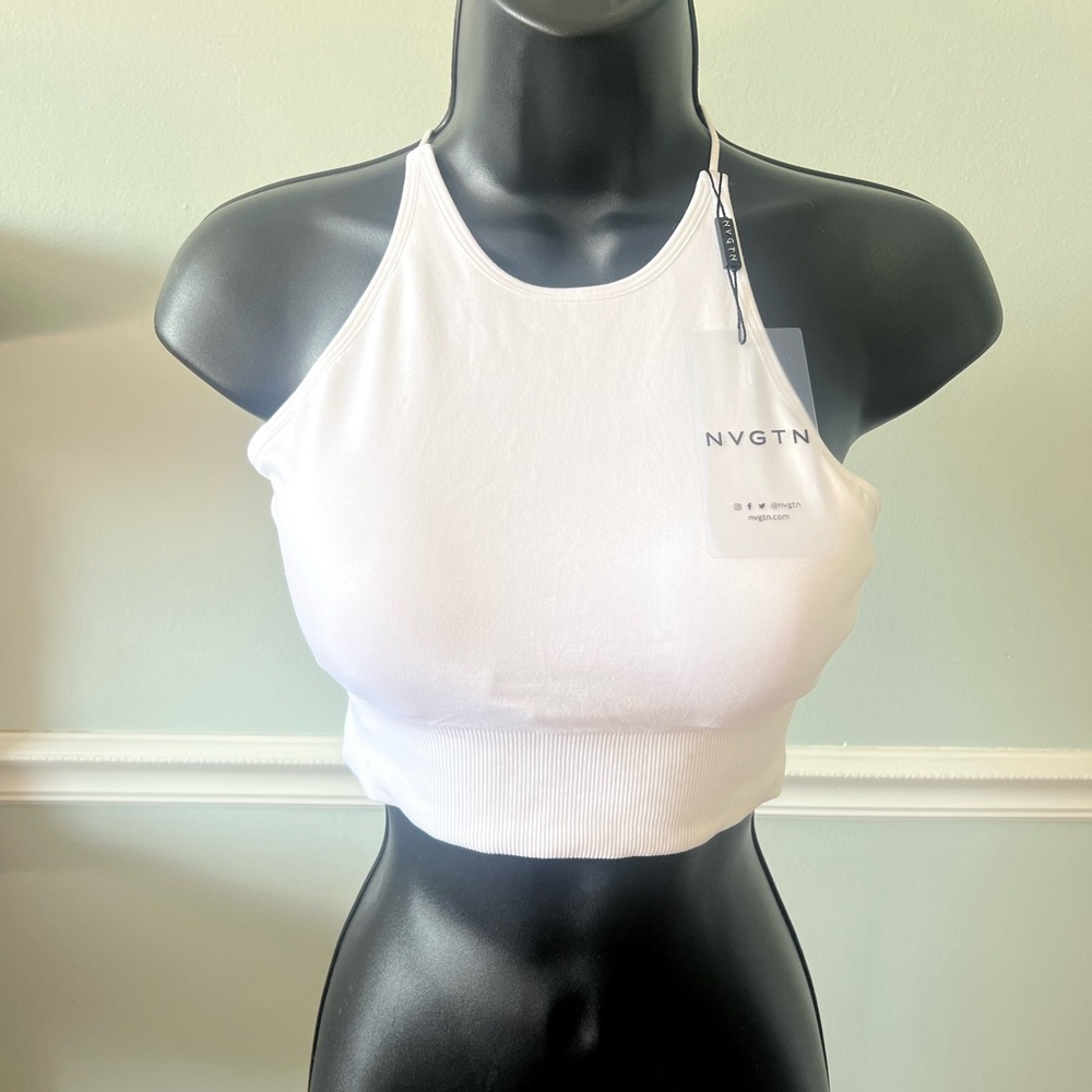 NVGTN White Sports Bra - Picture 3 of 5